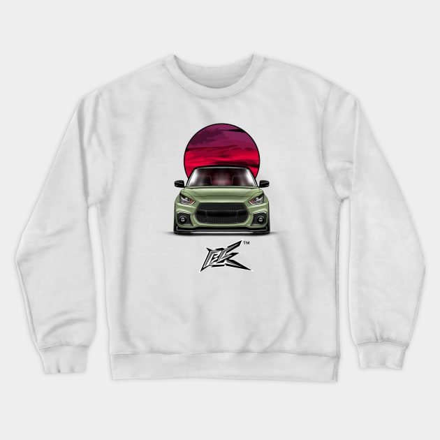 maruti suzuki swift pale green Crewneck Sweatshirt by naquash